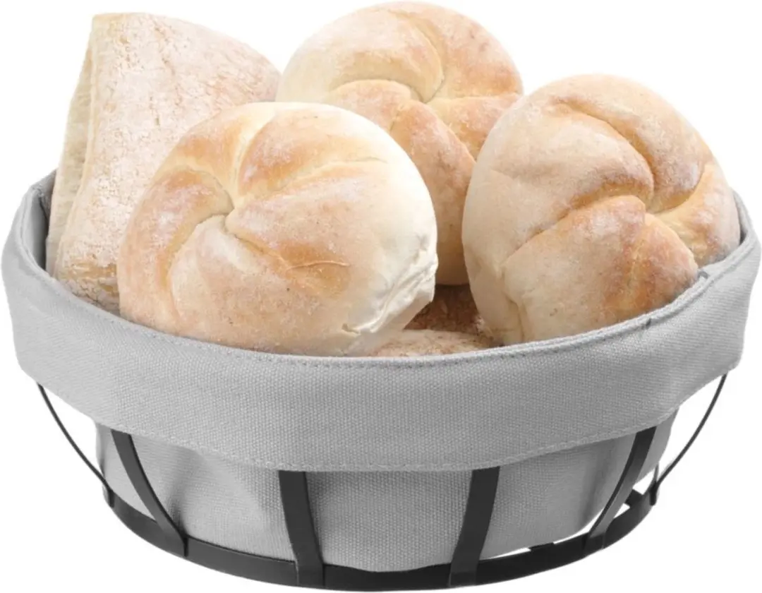 HENDI Rond Broodmandje met Wasbare Zak - 220x220x80mm - Zwart