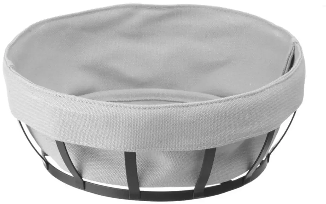 HENDI Rond Broodmandje met Wasbare Zak - 220x220x80mm - Zwart