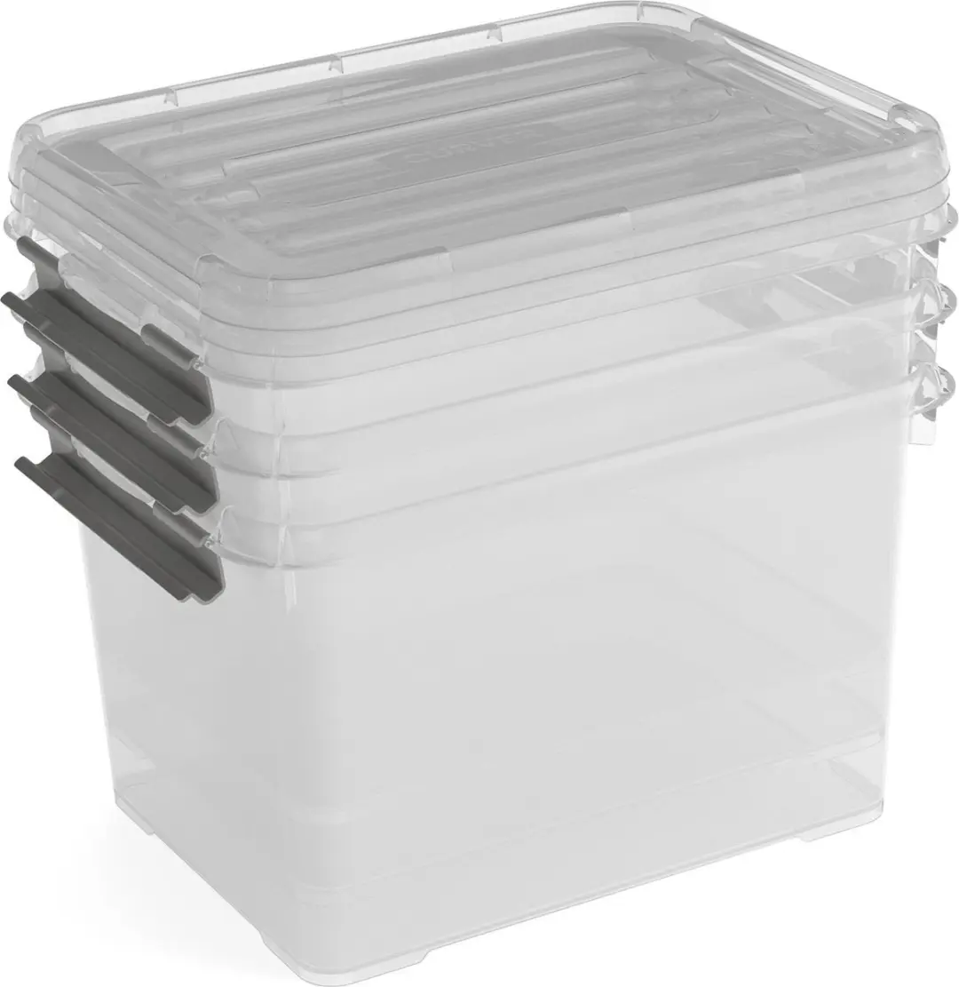 Curver Handy+ Opbergbox 20L - 3 Stuks Transparant