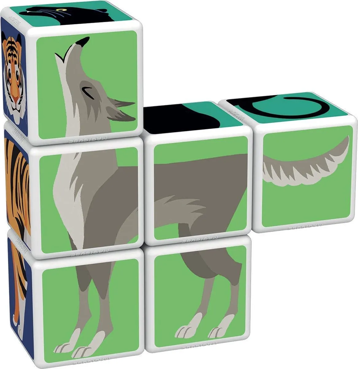 Geomag Magicube Jungle Animals 12-delig - Multicolor