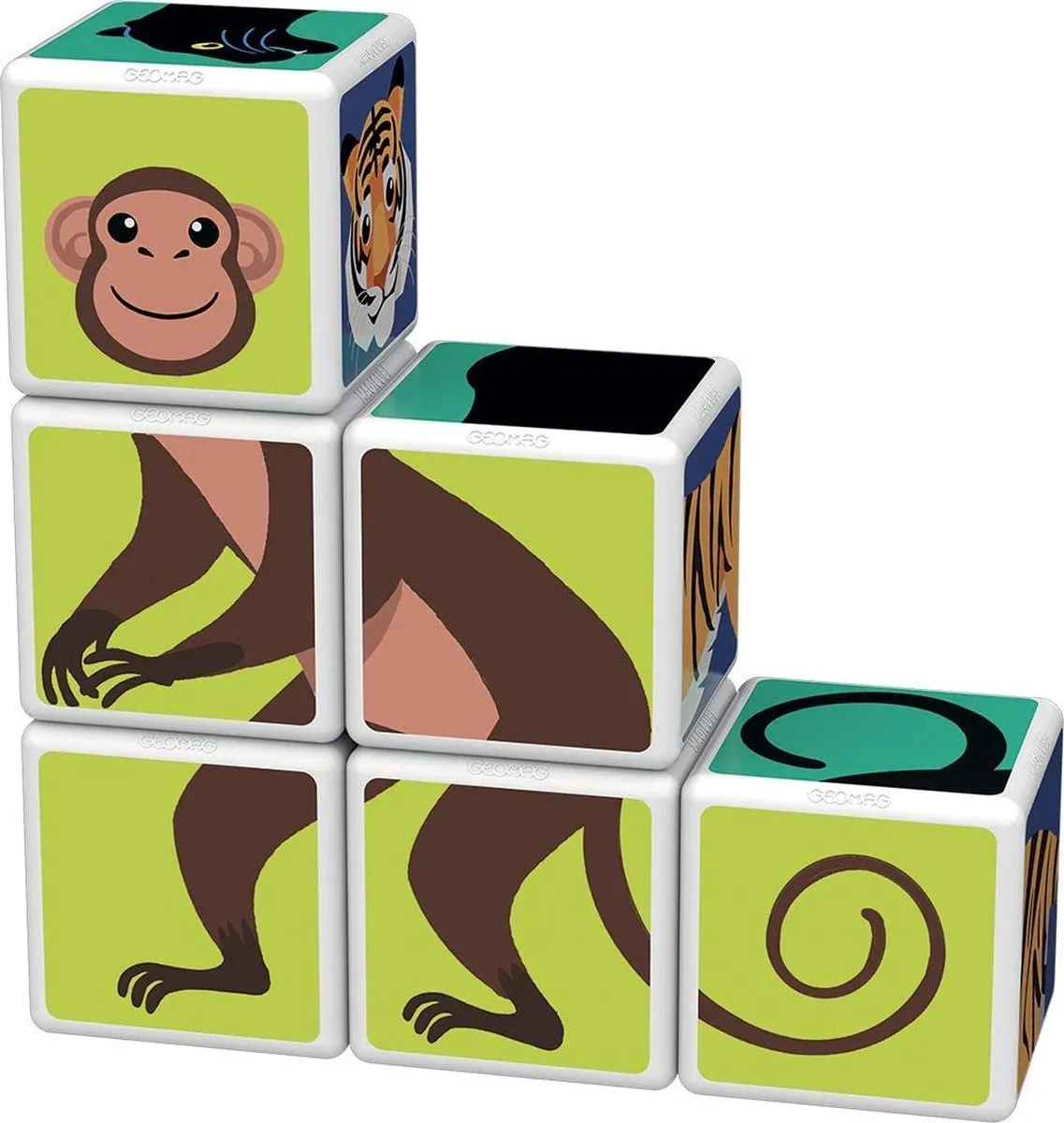 Geomag Magicube Jungle Animals 12-delig - Multicolor