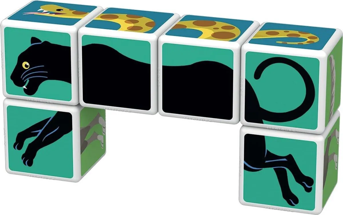 Geomag Magicube Jungle Animals 12-delig - Multicolor