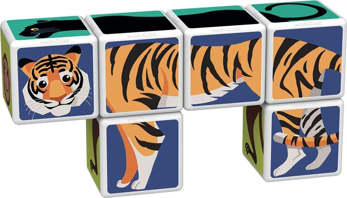 Geomag Magicube Jungle Animals 12-delig - Multicolor