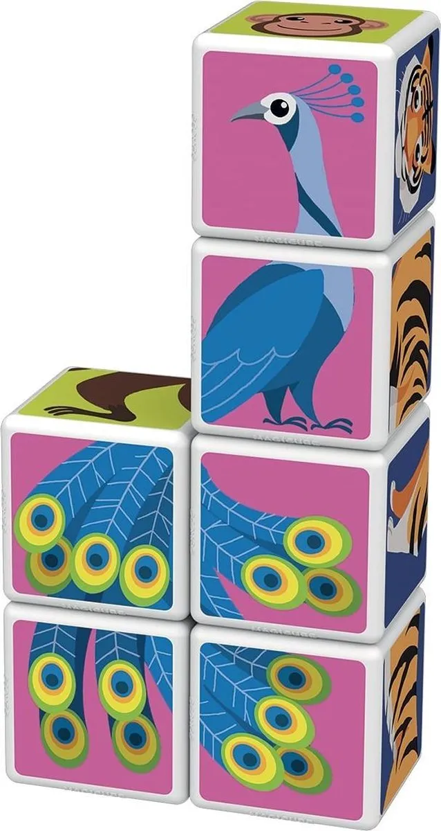 Geomag Magicube Jungle Animals 12-delig - Multicolor - afbeelding 6 van 6