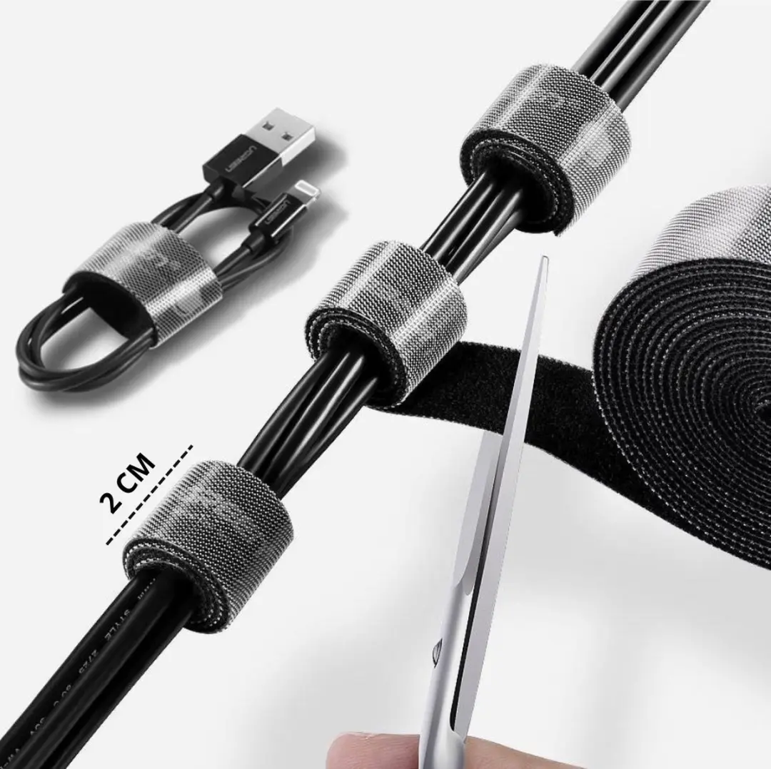 Ugreen Kabelbinders Klittenband 5m - Zwart