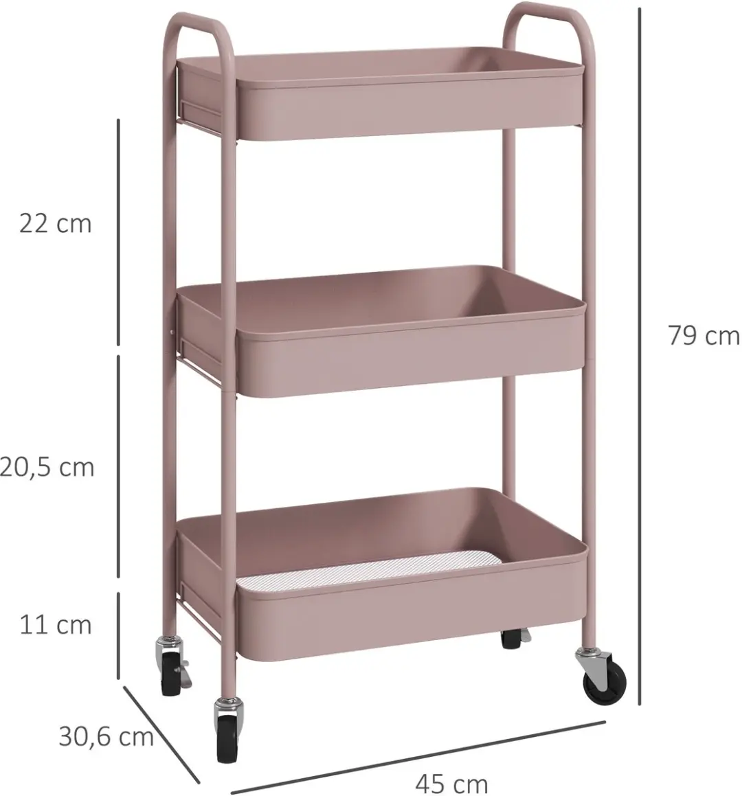 Homcom Nutsvoorziening Wagen 850-292V00PK - Roze