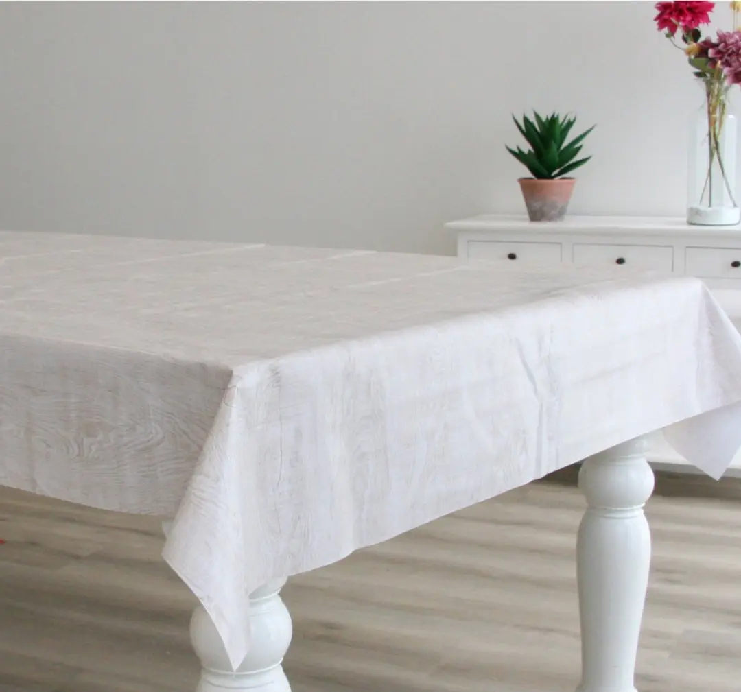 Tafelzeil/tafelkleed hout look 140 x 250 cm - Tuintafelkleed