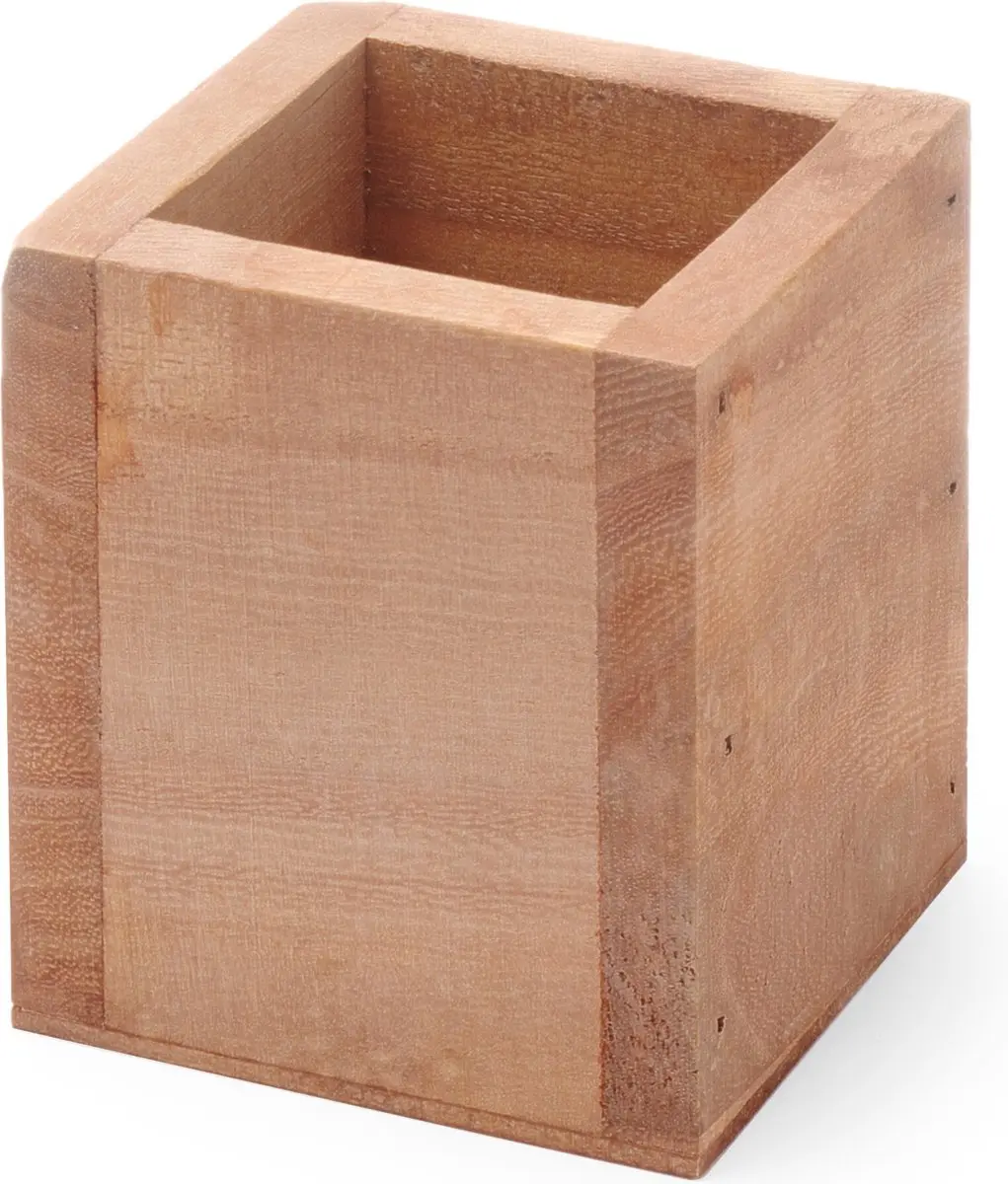 HENDI Bestekdoos Duurzaam Hout 664186 - 80x80x95mm - RVS