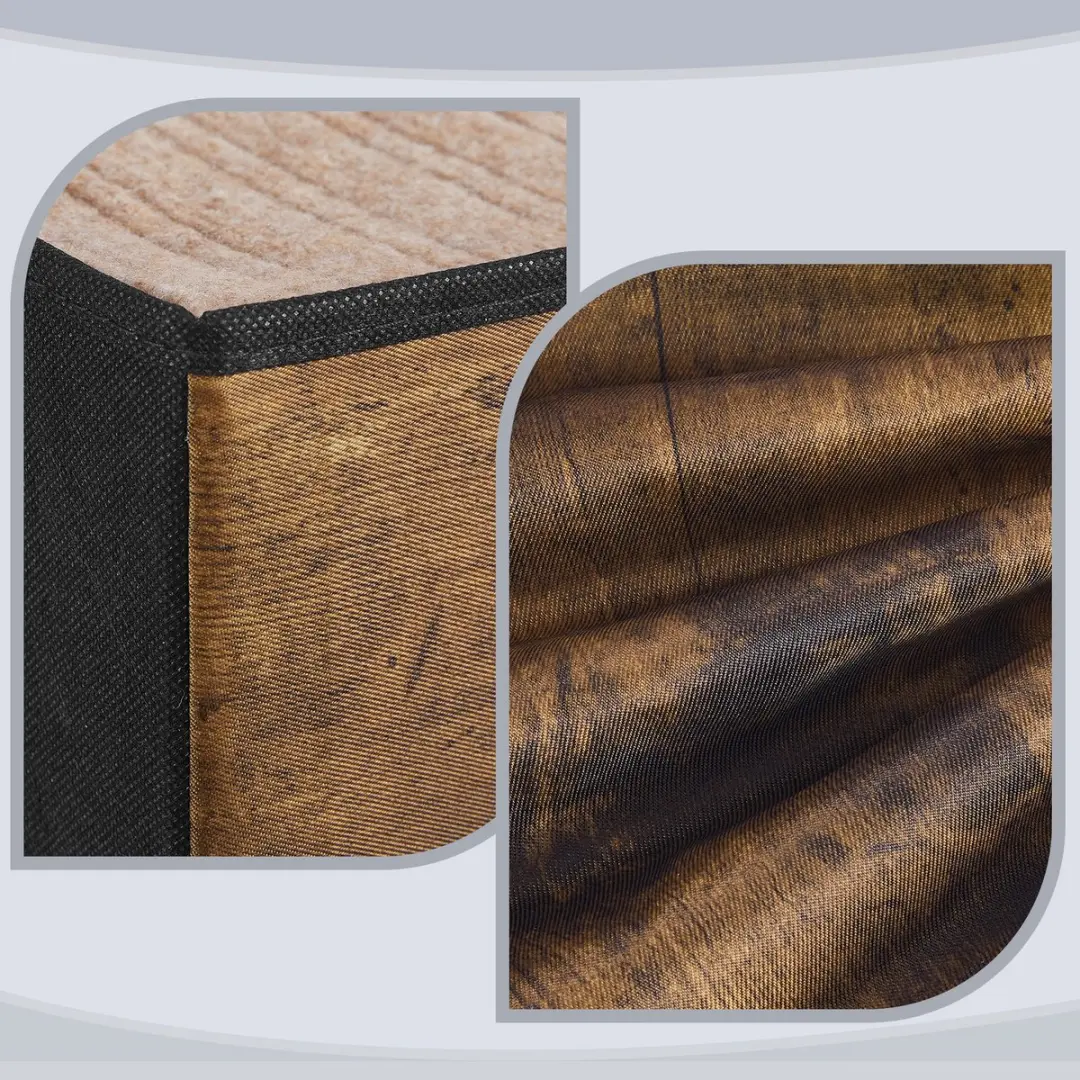 Songmics Opbergbox RFB102B01 - 6 Stuks Vintagebruin-Zwart