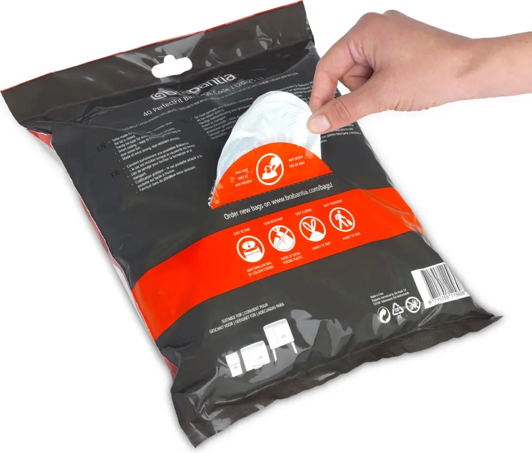 Brabantia PerfectFit Vuilniszakken 25L Code J - 40 Stuks - afbeelding 4 van 6