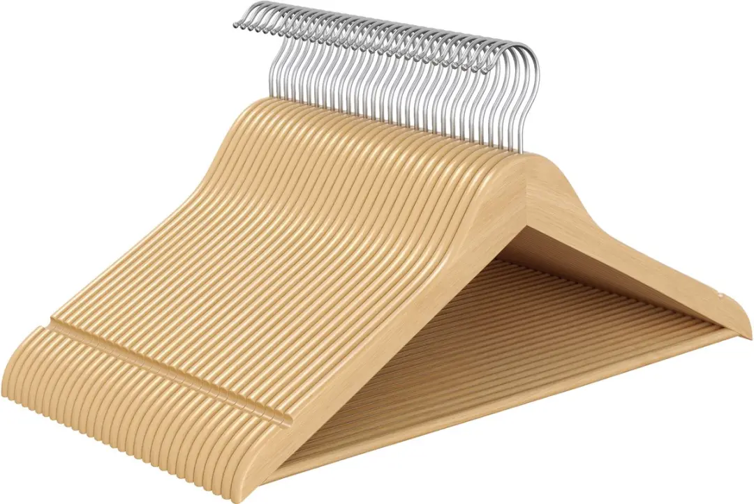 Songmics Houten Kledinghangers 30 Stuks - Bruin - afbeelding 6 van 6