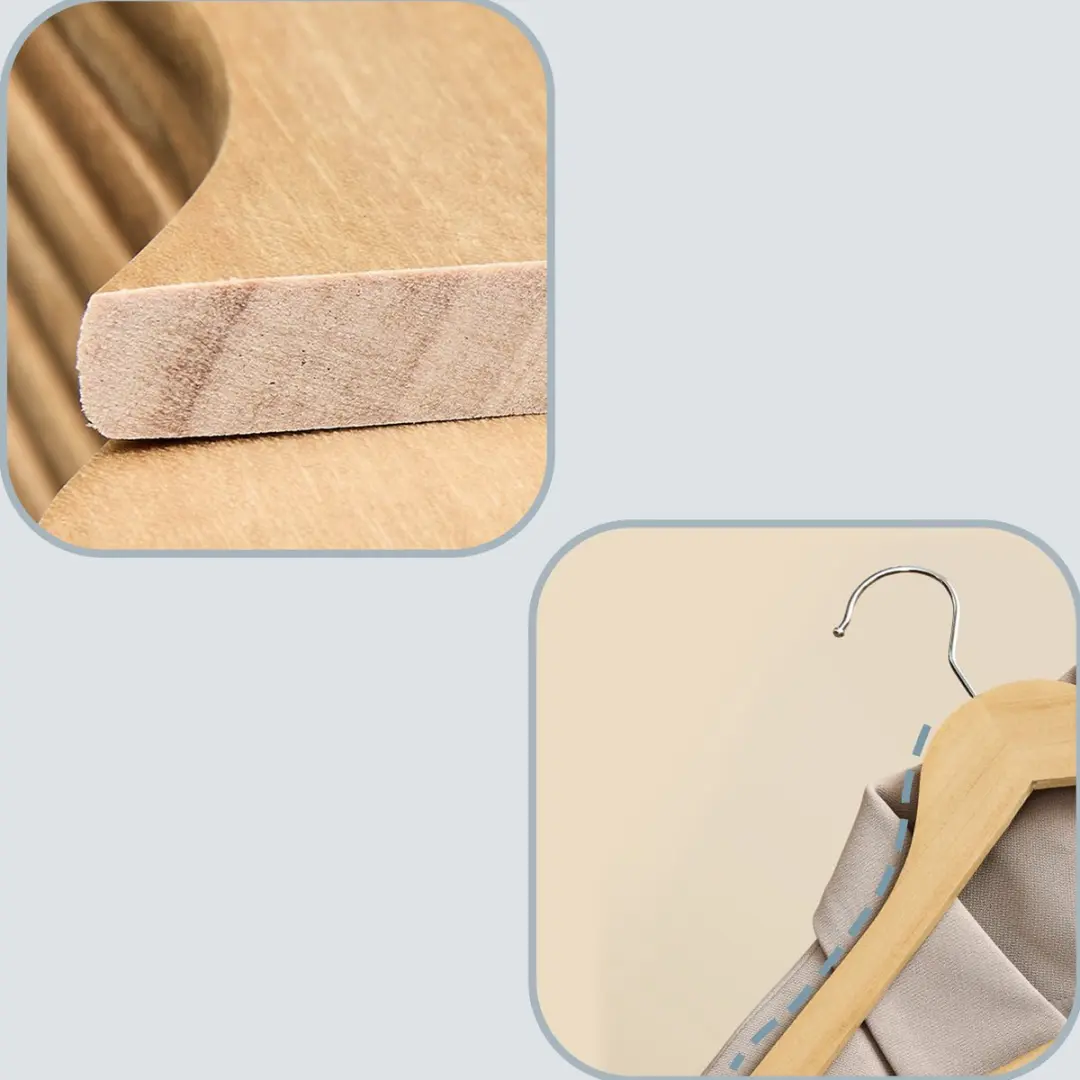 Songmics Houten Kledinghangers 30 Stuks - Bruin