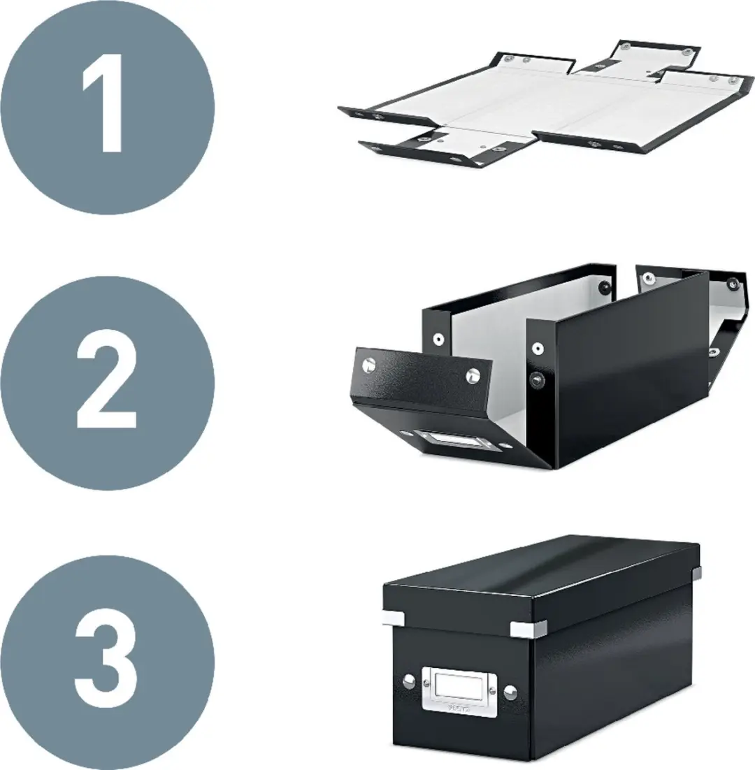 Leitz WOW Click & Store Opbergdoos CD's - 14,3x35,2cm - IJsblauw