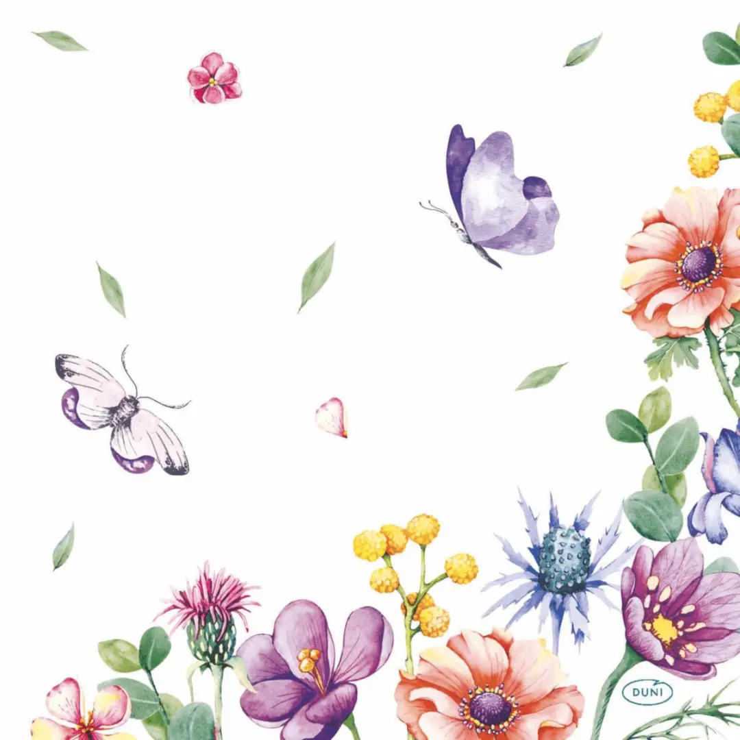 Duni Breezy Butterflies Servetten 33x33cm