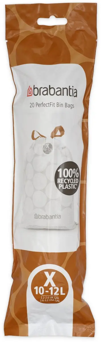 Brabantia PerfectFit Vuilniszakken 12L - 200 Stuks - Wit