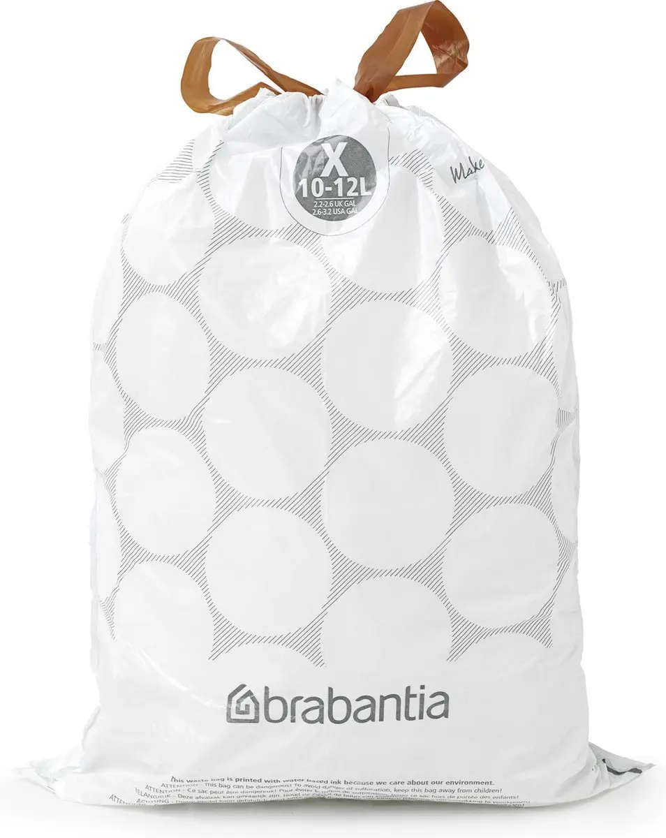 Brabantia PerfectFit Vuilniszakken 12L - 200 Stuks - Wit