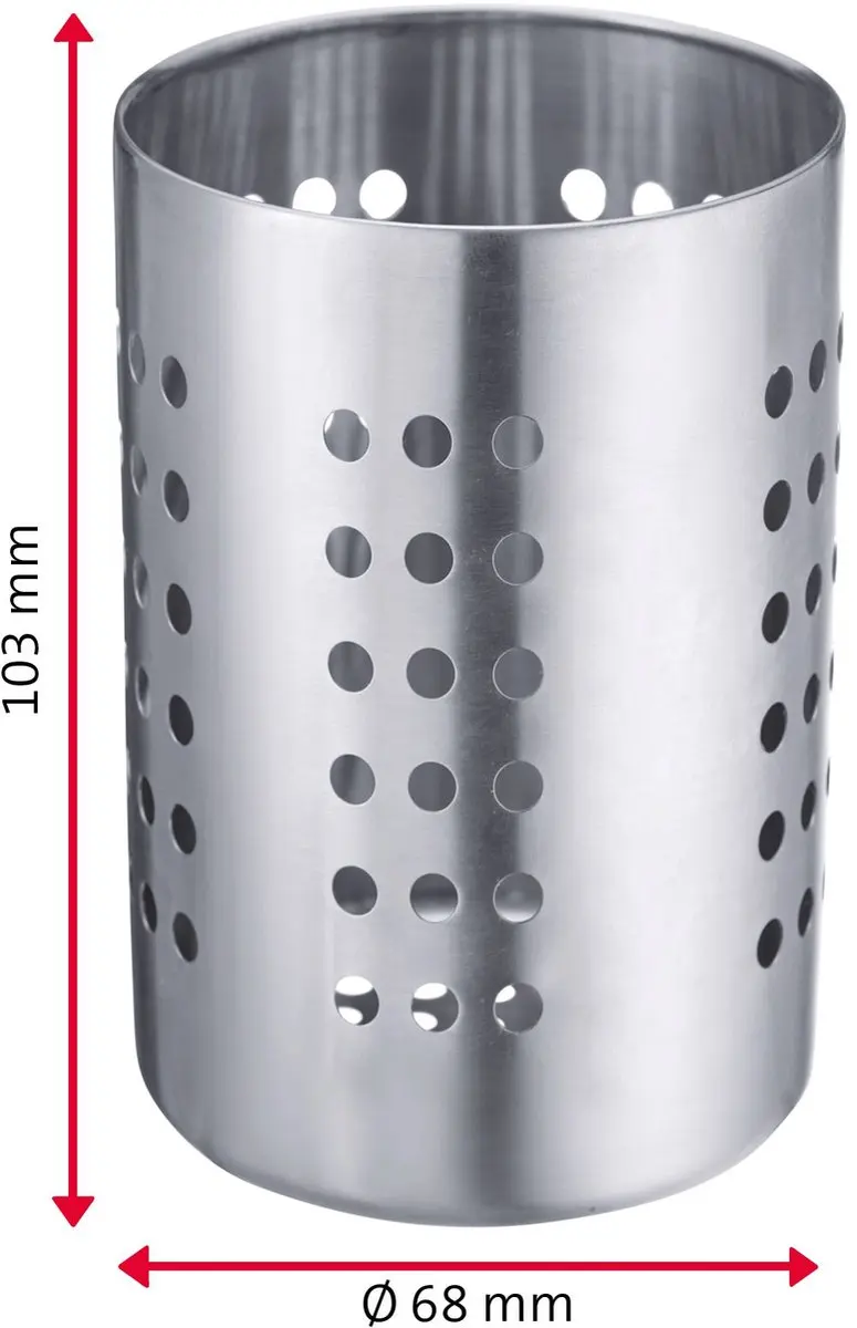 Westmark Bestekhouder rond Ø6,8cm - 10,3cm - RVS - Zilver