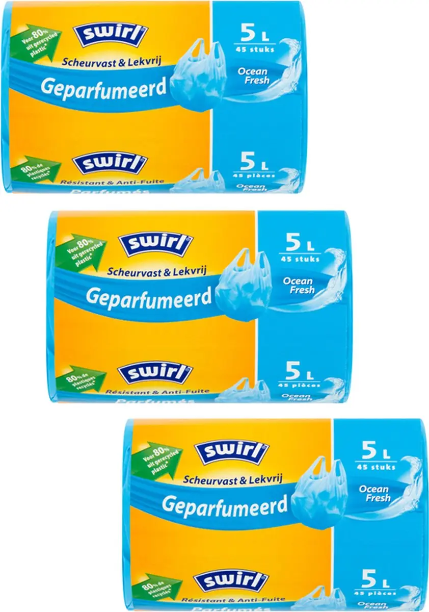 Swirl Ocean Fresh Pedaalemmerzakken 5L