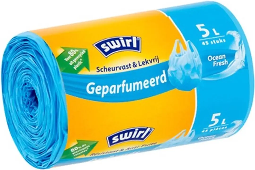 Swirl Ocean Fresh Pedaalemmerzakken 5L - 12 Stuks