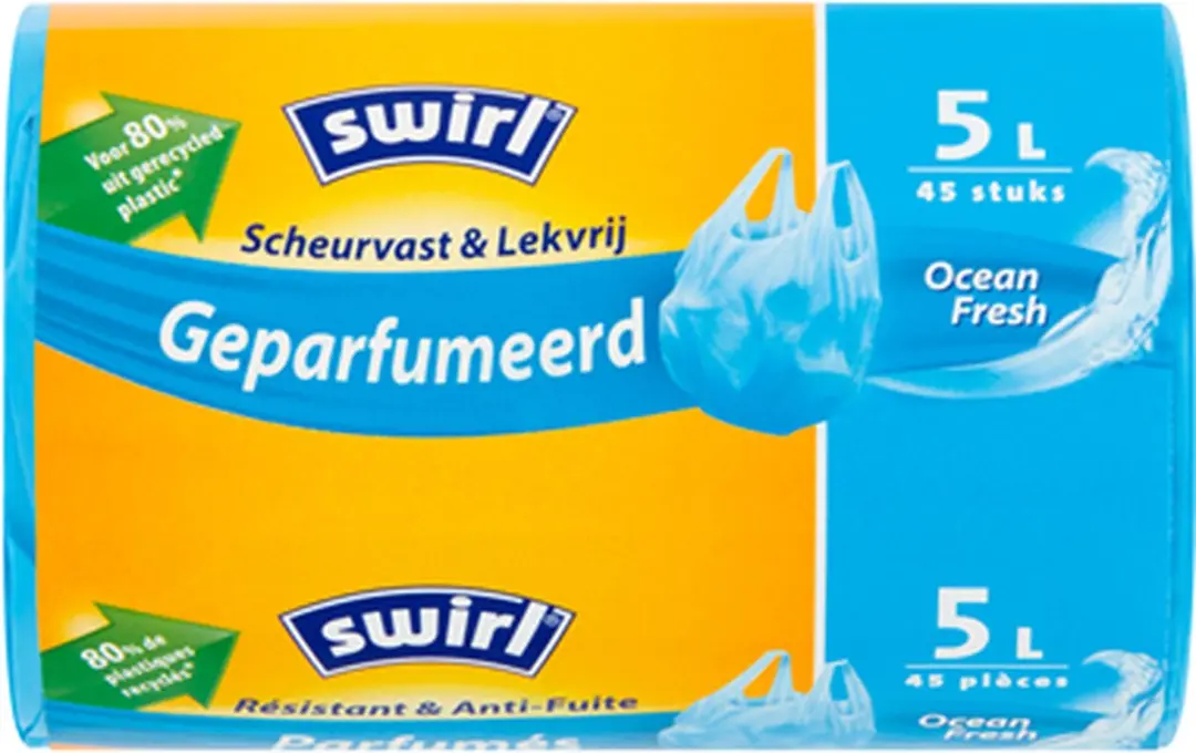 Swirl Ocean Fresh Pedaalemmerzakken 5L - 12 Stuks