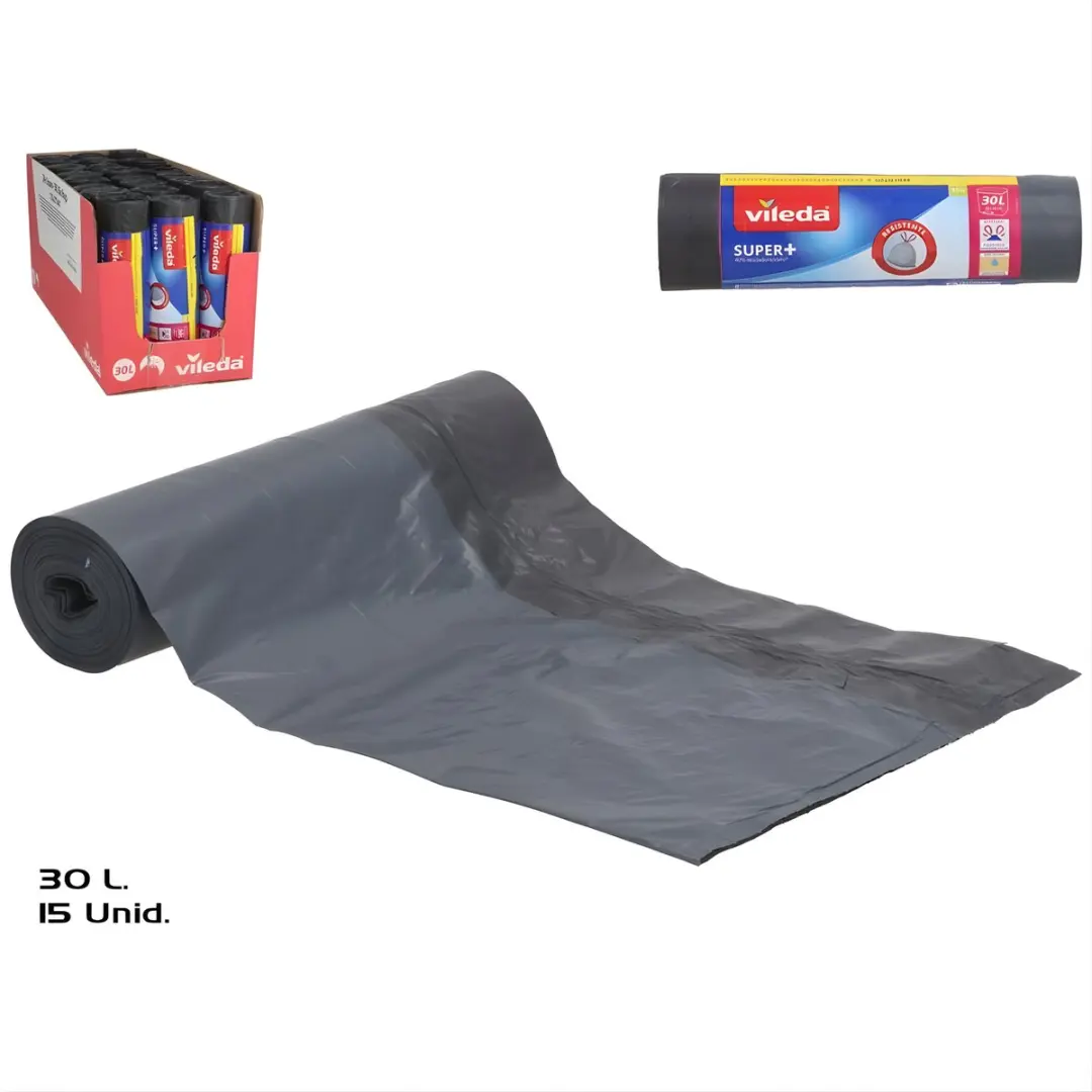 Vileda Extra Sterke Afvalzakken 30L - 75 Stuks - Grijs
