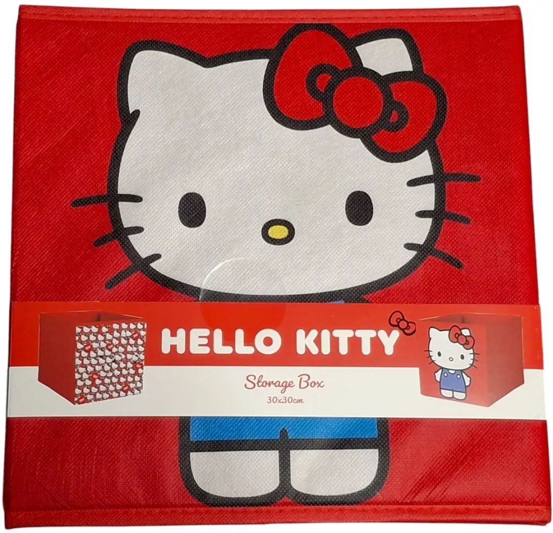 Hello Kitty Opvouwbare Opbergmand 30x30x30cm - Rood/Wit