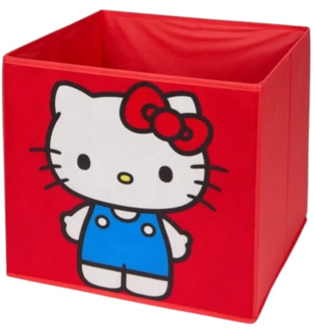 Hello Kitty Opvouwbare Opbergmand 30x30x30cm - Rood/Wit