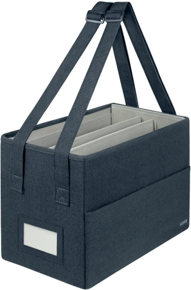 Leitz Stoffen Hot Desking Opbergtas 18.5L - 3 Vakken - Laptop tot 14" - Fluweel grijs