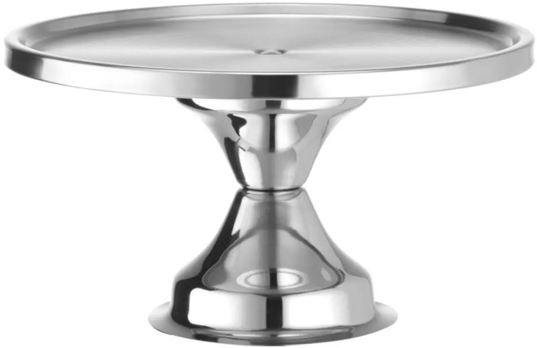 HENDI Taartplateau op voet 32,2cm - RVS - Zilver