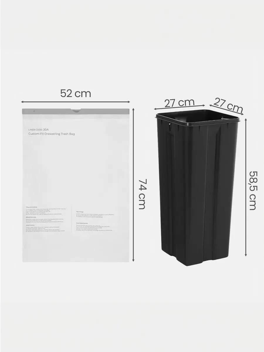 Songmics Vuilniszakken KRB030A04 - 180 Stuks - 30L - Wit