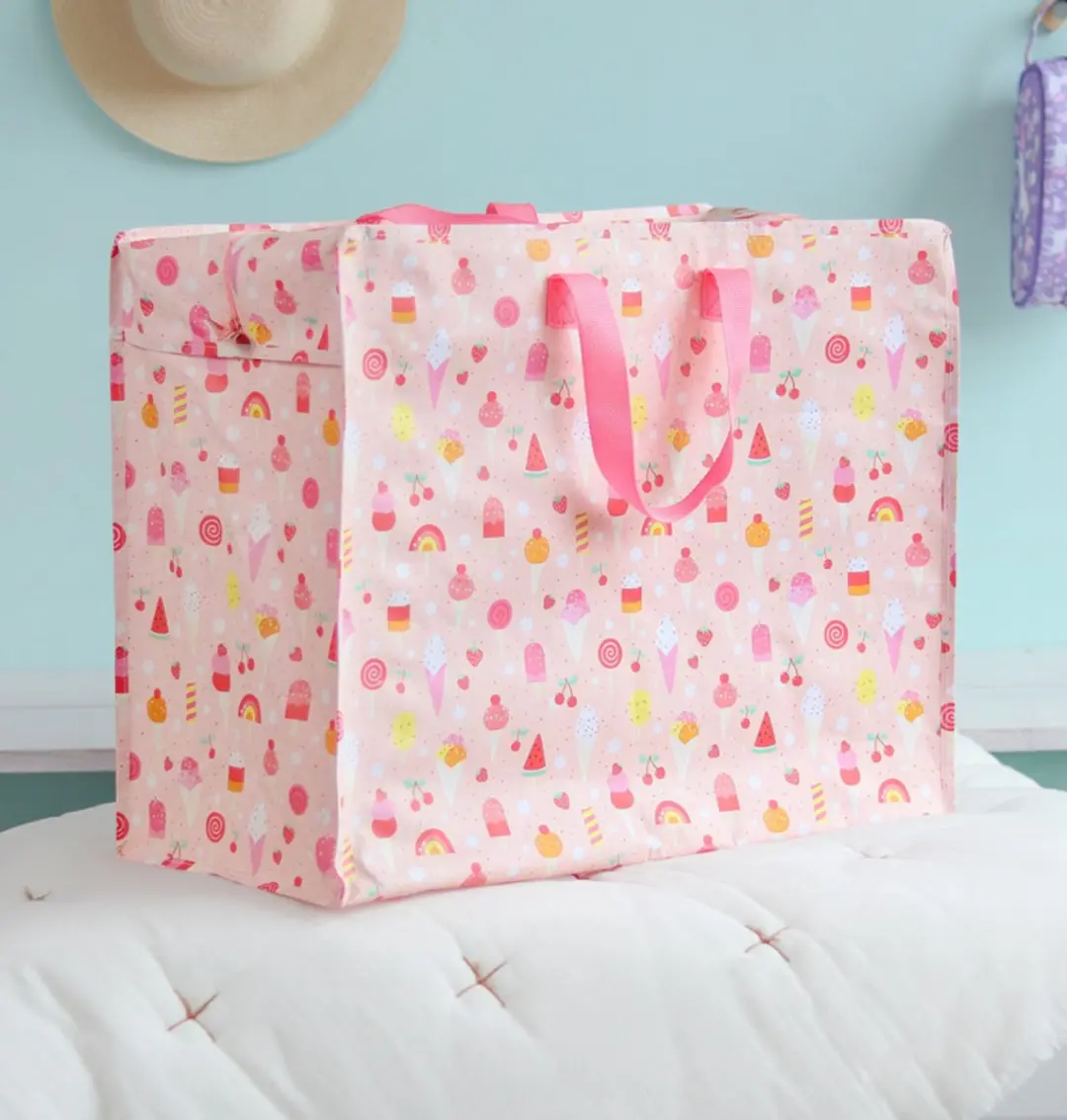 A Little Lovely Company XL Opbergtas IJsjes - Roze