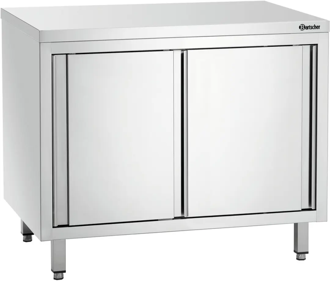 Bartscher Werkkast 700 RVS - 1000x700x850mm - Schuifdeuren - afbeelding 2 van 3
