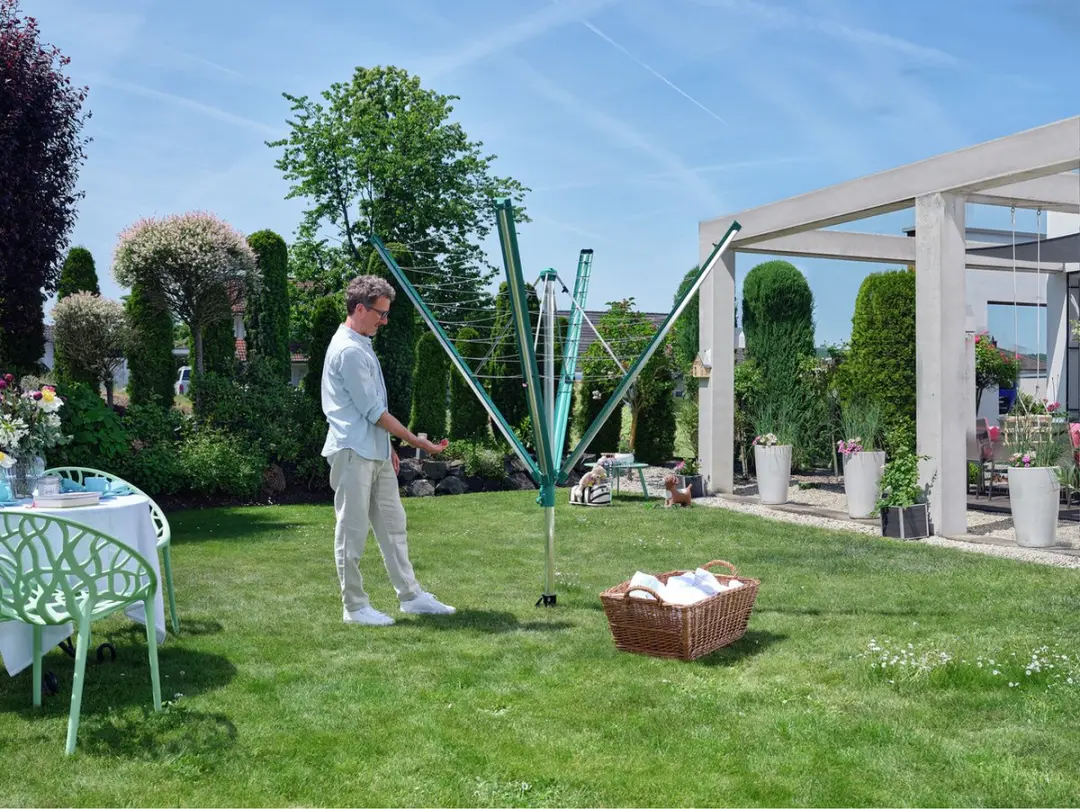 Leifheit Linomatic 500 Deluxe Droogmolen 50m - Turquoise