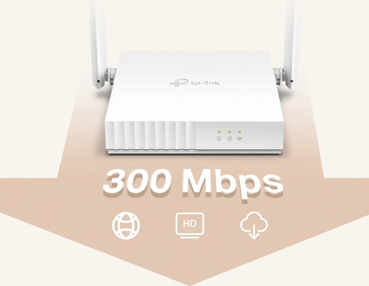 TP-Link TL-WR820N WiFi 4 Router - 3x LAN/WAN