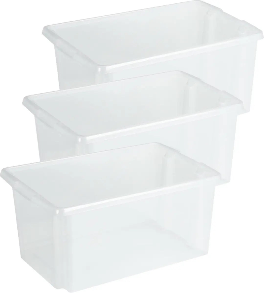 Sunware Nesta Opslagbox 2x - 51L Transparant - 59x39x29cm