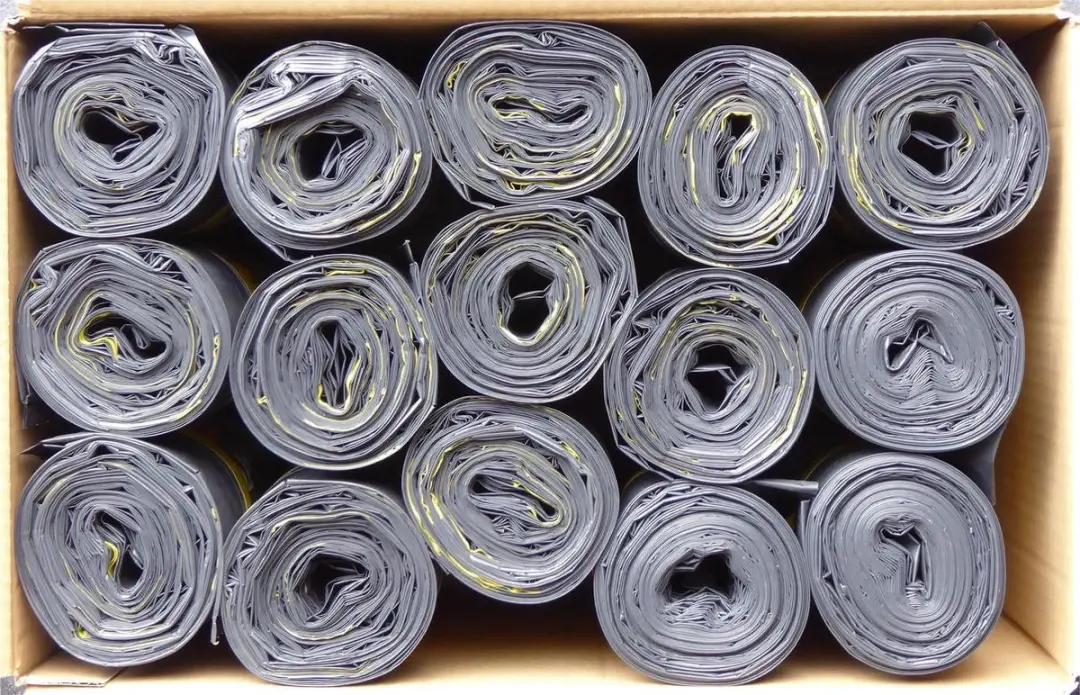 KOMO Trekbandzakken - 225 Stuks (15x15) - 60L - Donkergrijs