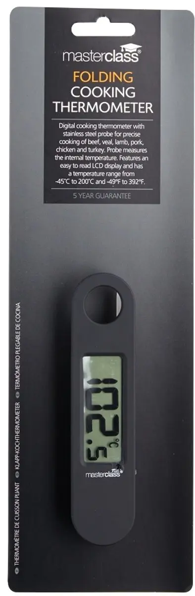 Masterclass Digitale Vleesthermometer - Inklapbare Sonde - Zwart