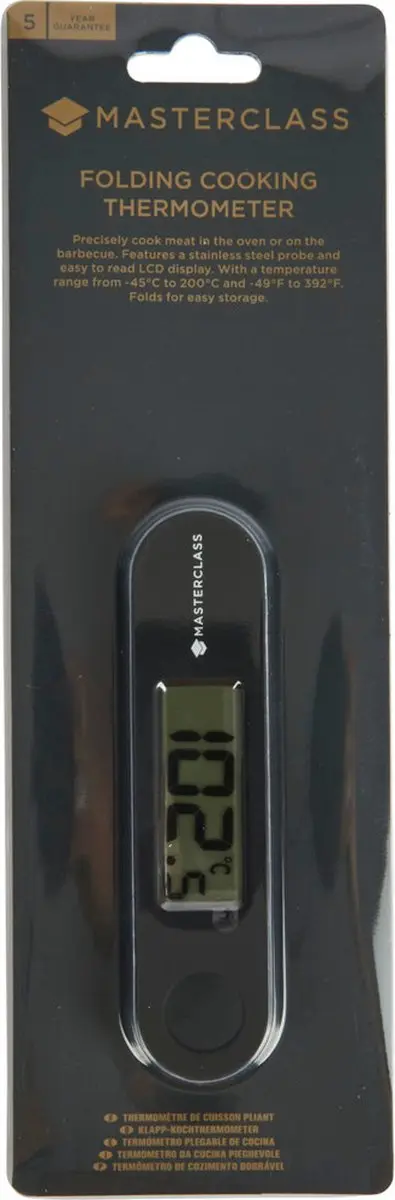 Masterclass Digitale Vleesthermometer - Inklapbare Sonde - Zwart - afbeelding 6 van 6