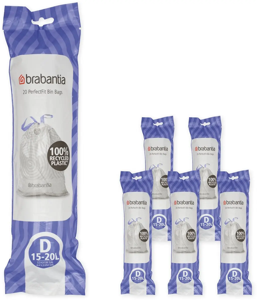 Brabantia PerfectFit Vuilniszakken Code D 120 Stuks