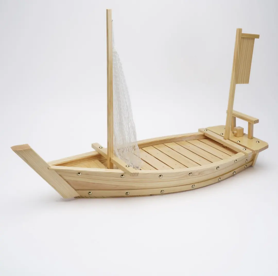 Tokyo Design Studio Sushi Houten Boot Dienblad 81x28.5cm