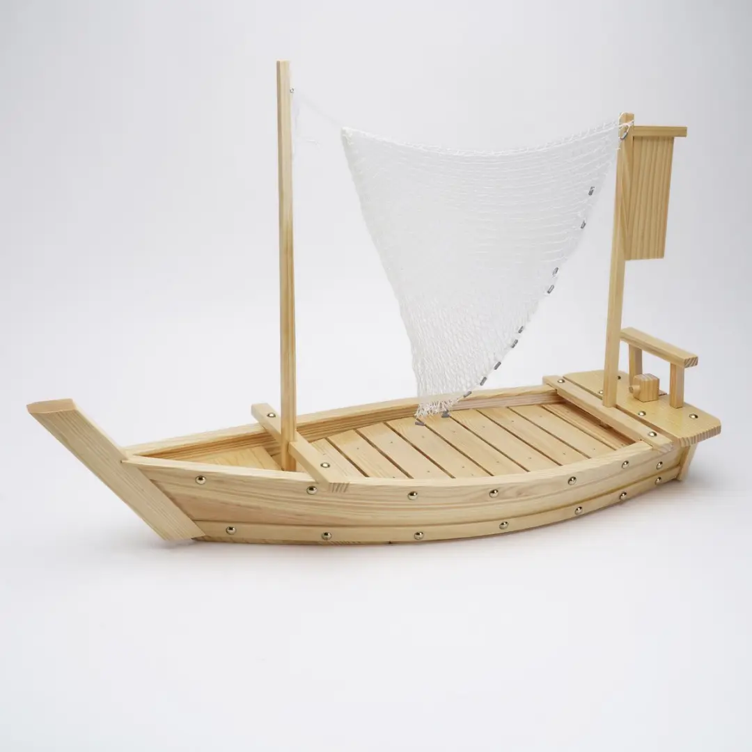 Tokyo Design Studio Sushi Houten Boot Dienblad 81x28.5cm
