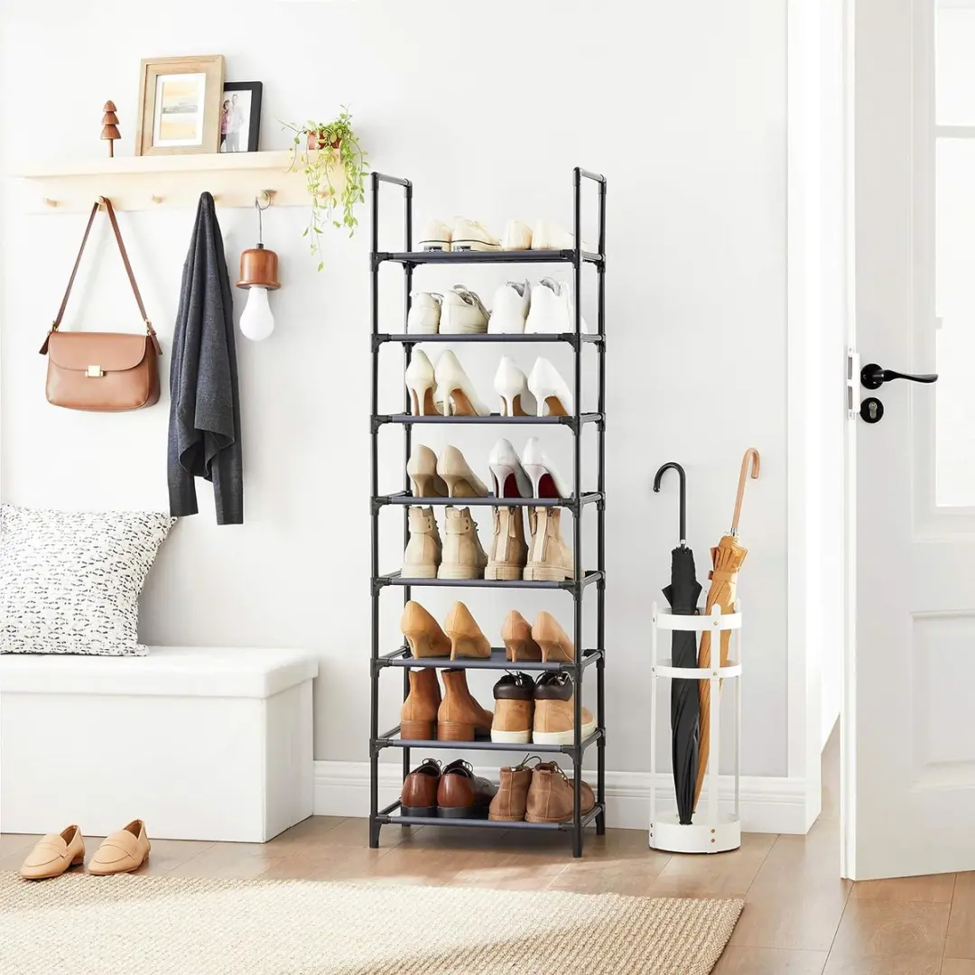 Songmics Schoenenrek 8 Niveaus - 46x28x145cm - Zwart