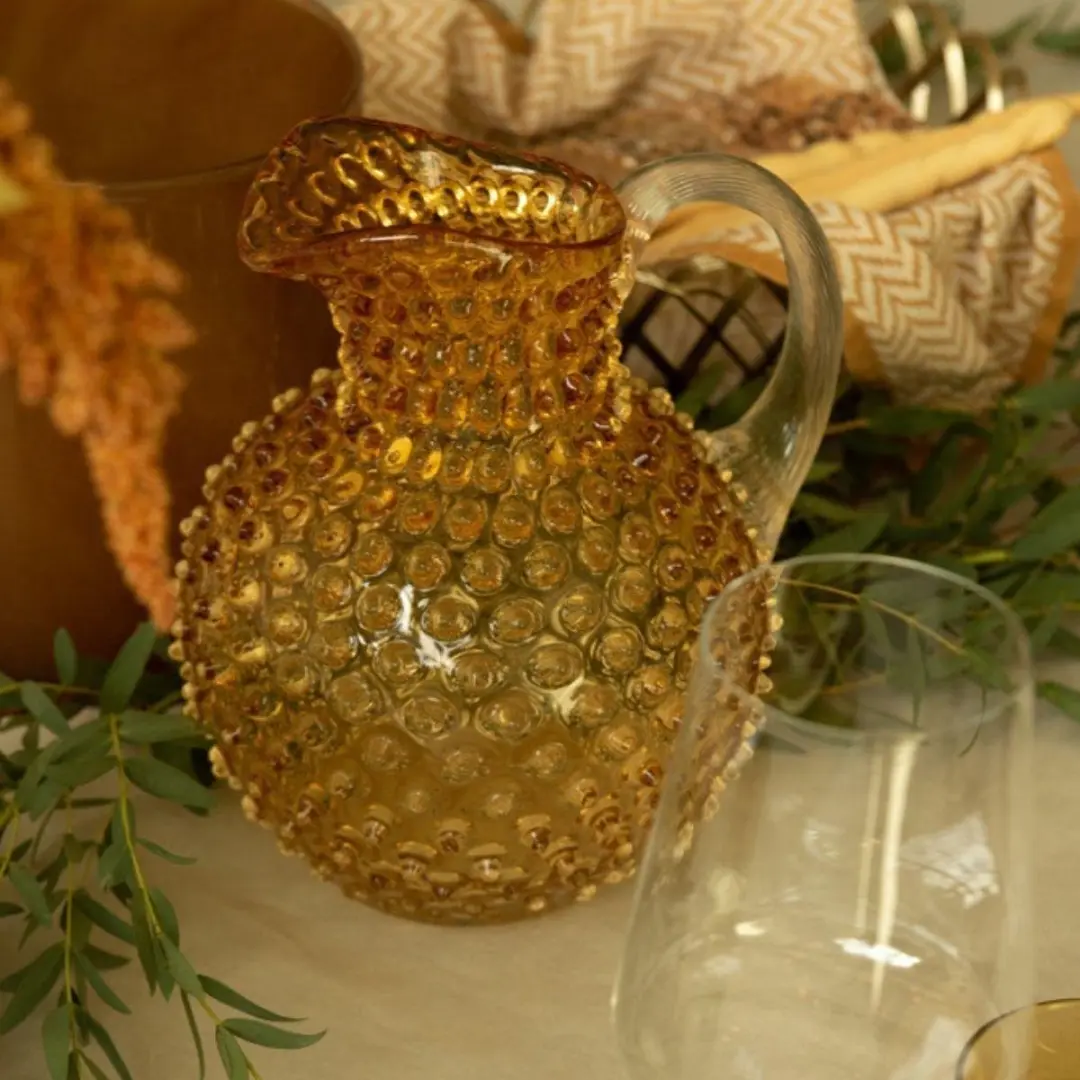 Anna von Lipa Paris Hobnail Waterkan Glas 2L - Citroen - afbeelding 6 van 6