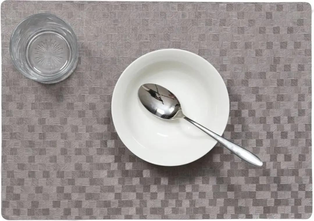 Wicotex Stones Luxe Tafel Placemats - 2 Stuks - 30x43cm - Grijs
