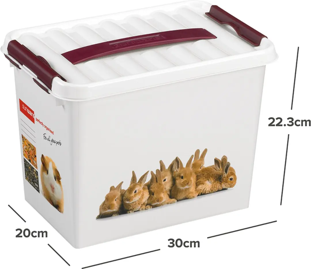 Sunware Q-line Huisdieren Opbergbox 9L - 30x20x22cm Bordeaux