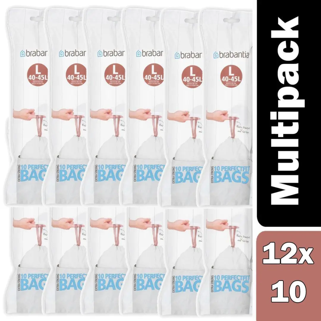 Brabantia Perfect Fit Afvalzakken Code L - 12 Rollen x 10 Stuks