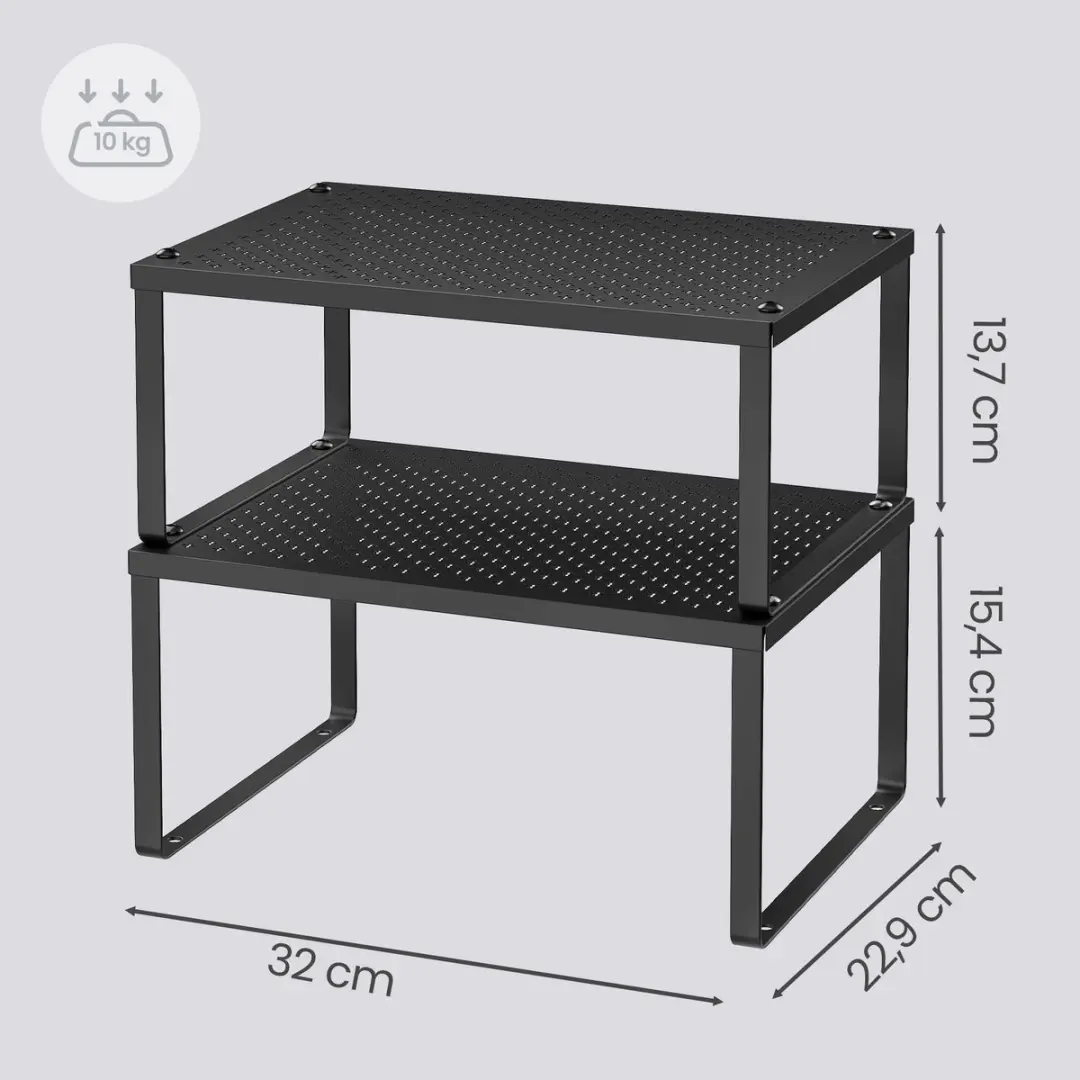 Songmics Kruidenrek 4-delig KCS001B01V1 - 2 Stuks - Inktzwart
