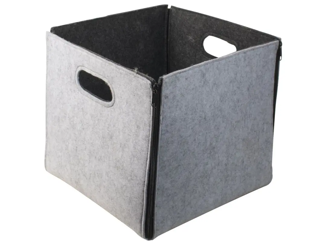 Gusta Opbergmand Grijs Vilt 30x30x30cm