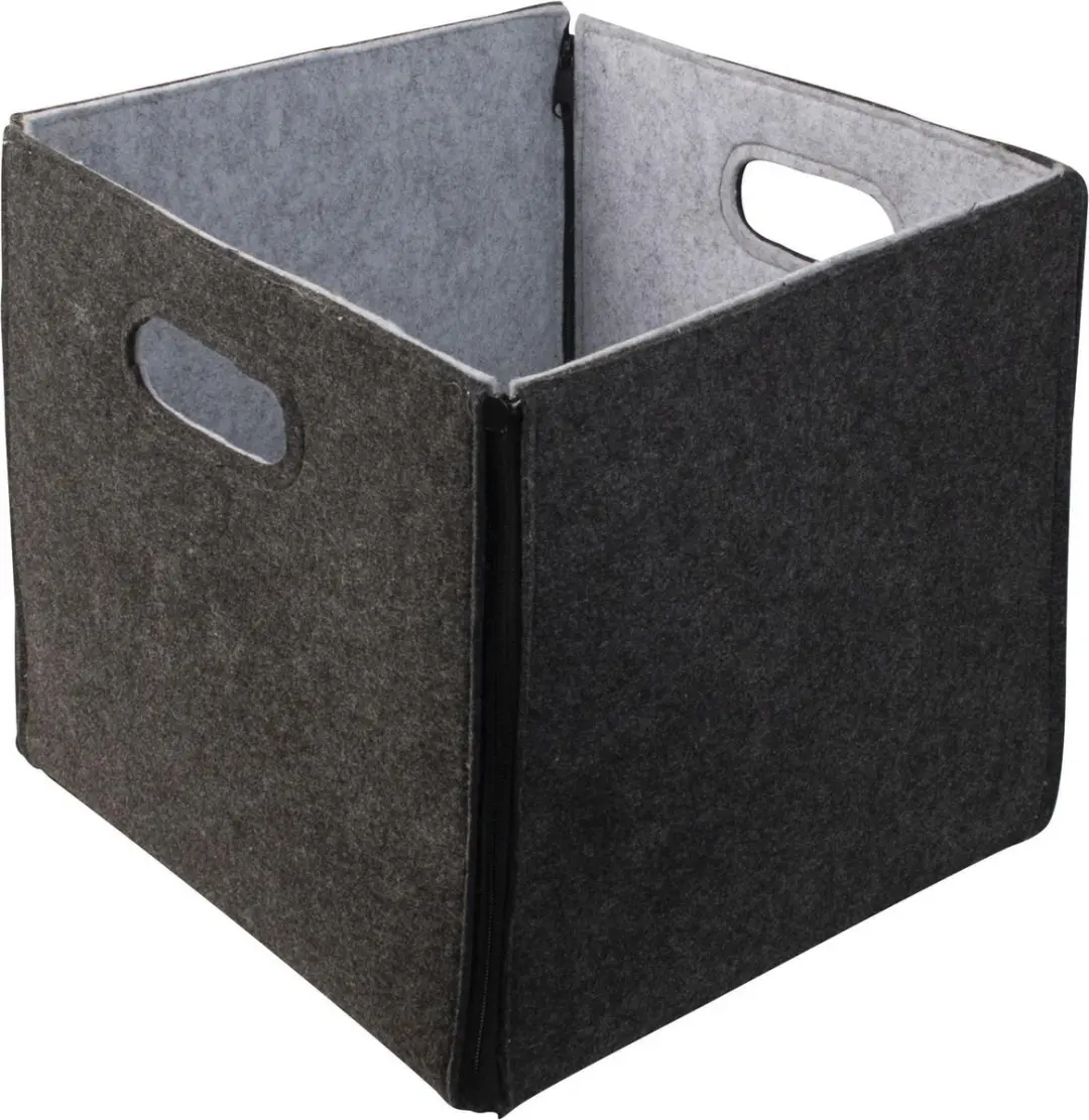 Gusta Opbergmand Grijs Vilt 30x30x30cm