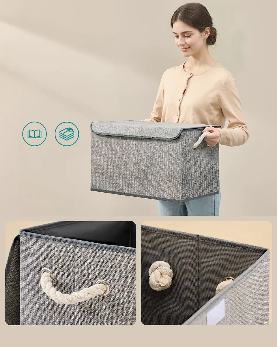 Songmics Opbergbox 3-delig Duifgrijs - 45L